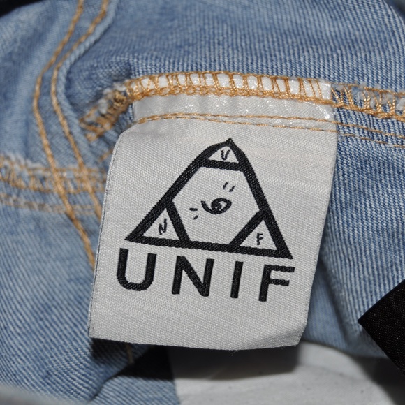 Nasty Gal UNIF Penny Denim Suspender Shorts [D9] - Picture 7 of 8